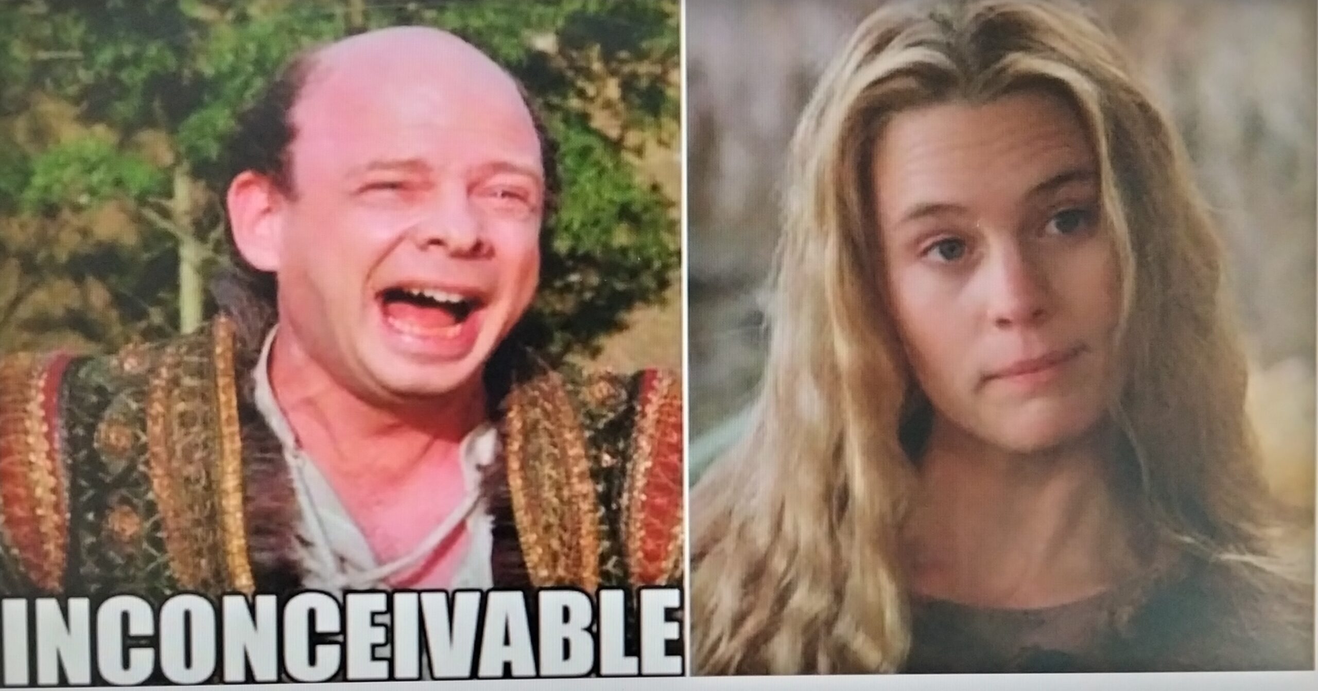 A split-screen image showing two different facial expressions.
