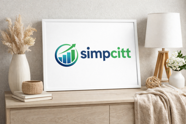 A professional logo showing a growth chart and the word "Simpcitt".