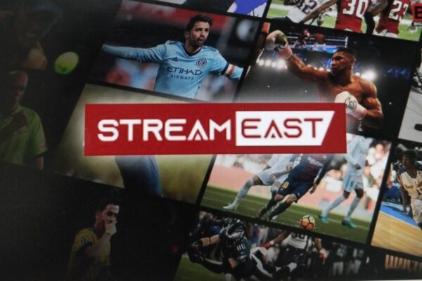 A collage of sports players with the "StreamEast" logo in the center.