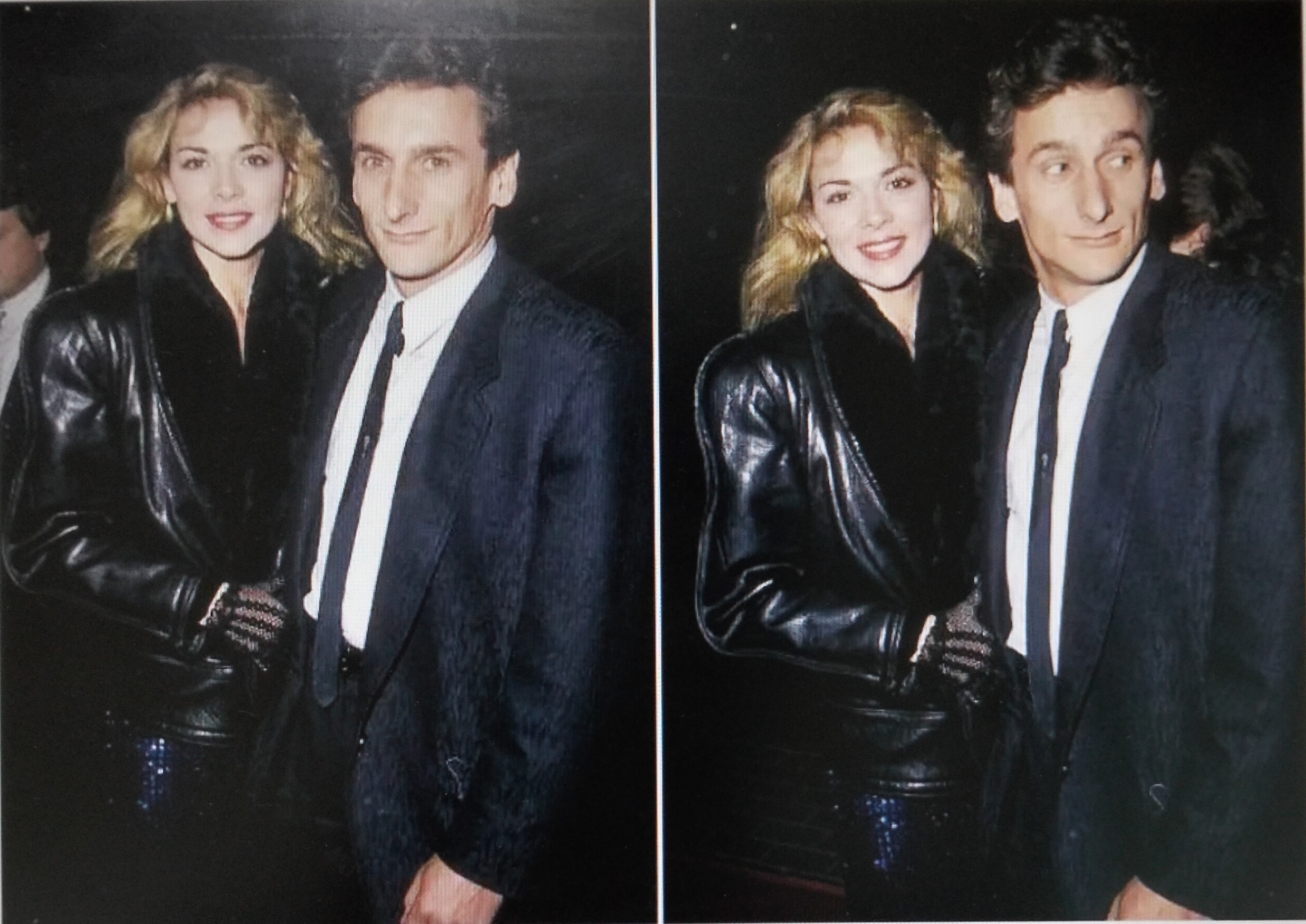 A vintage-style black and white photo of a couple.