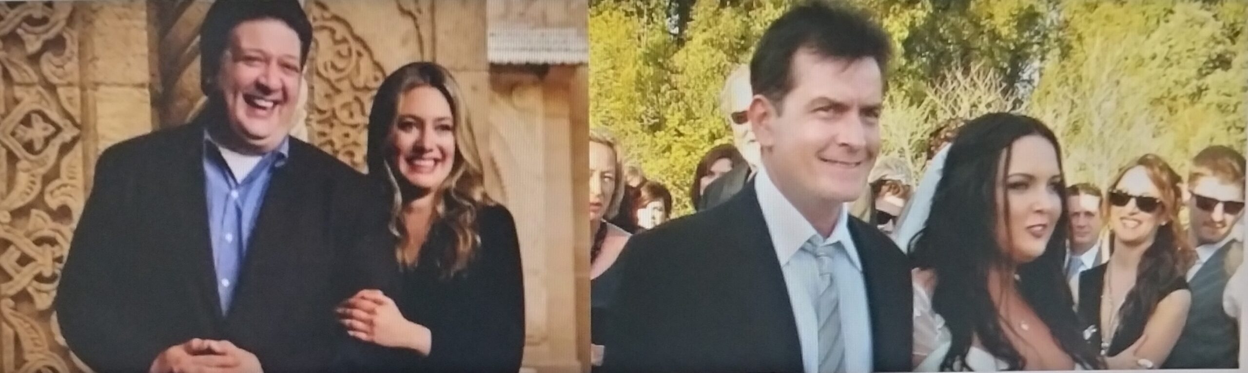 A man and a woman standing together and smiling.